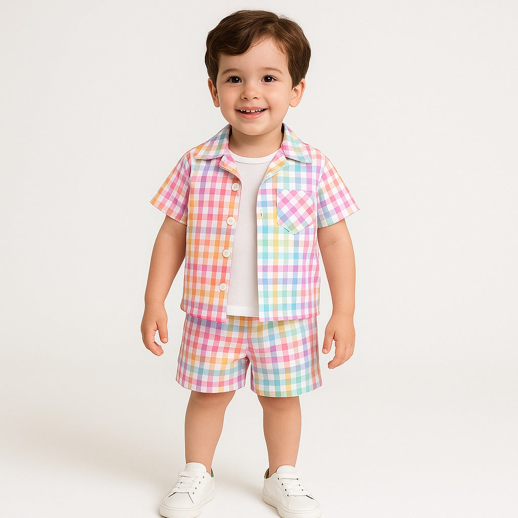 Causal Unisex Pink Radium Line Co-rd Set .